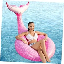 Giant Inflatable Mermaid Tail Pool Float with Fast Valves Pool Pink - L