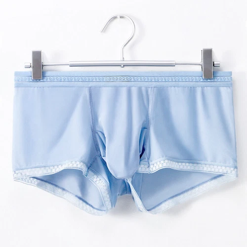 Mens Underwear Breathable Boxer Briefs Separate Penis Pouch Translucent Panties❤ - Picture 10 of 27