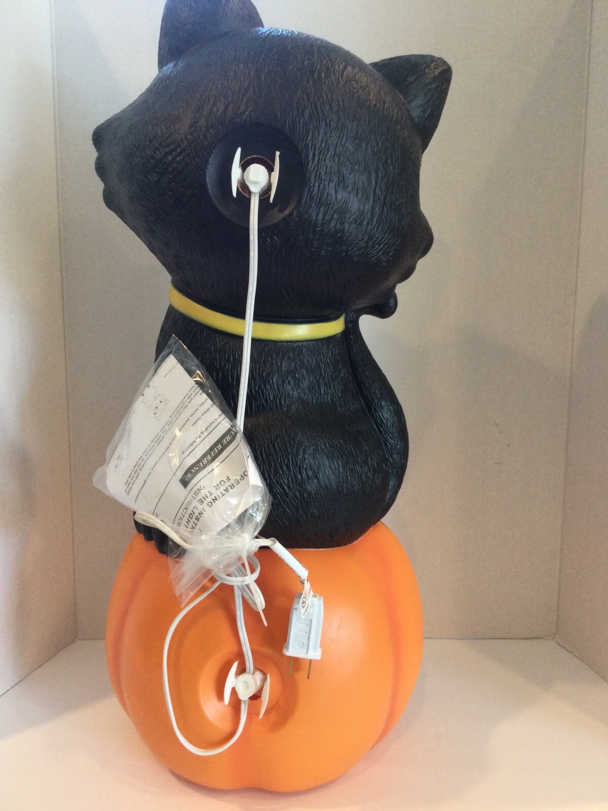 Ashland Smiling Jack O Lantern Black Cat Blue Eyes Halloween Light Up
