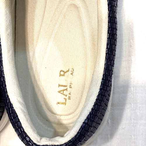 Lauren Ralph Womens Haddley Navy Casual Slip On Textured Straw Size 8B -Read - Picture 11 of 13