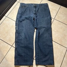 Y2K Dickies Denim Straight Jeans Carpenter Pants Distressed Mens 38 x 27 READ