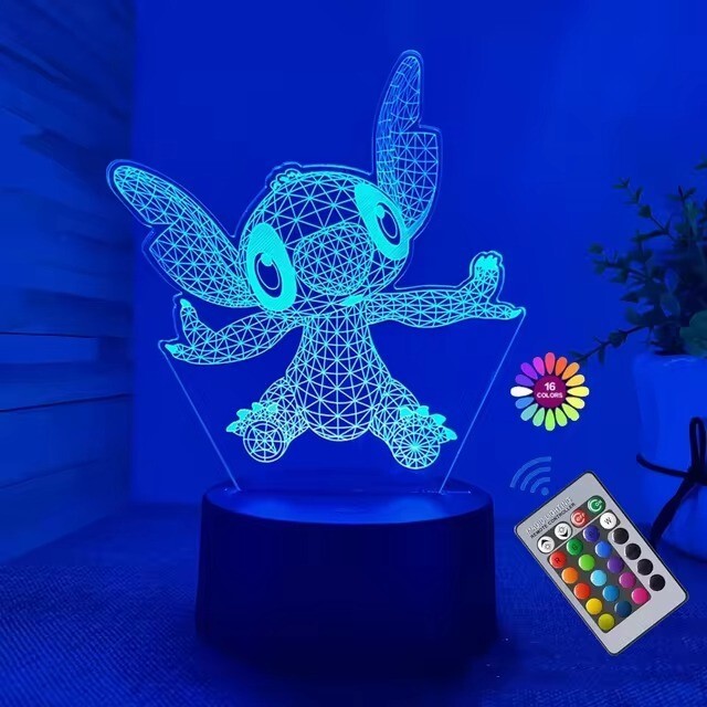 3D Illusion Night Light: Gifts Light with Remote Control and Smart Touch Stitch