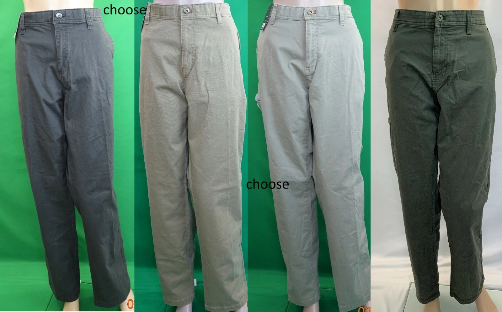 Weatherproof Steel/khaki/golden tan Flat Front Original Utility Pants, 40,36,34