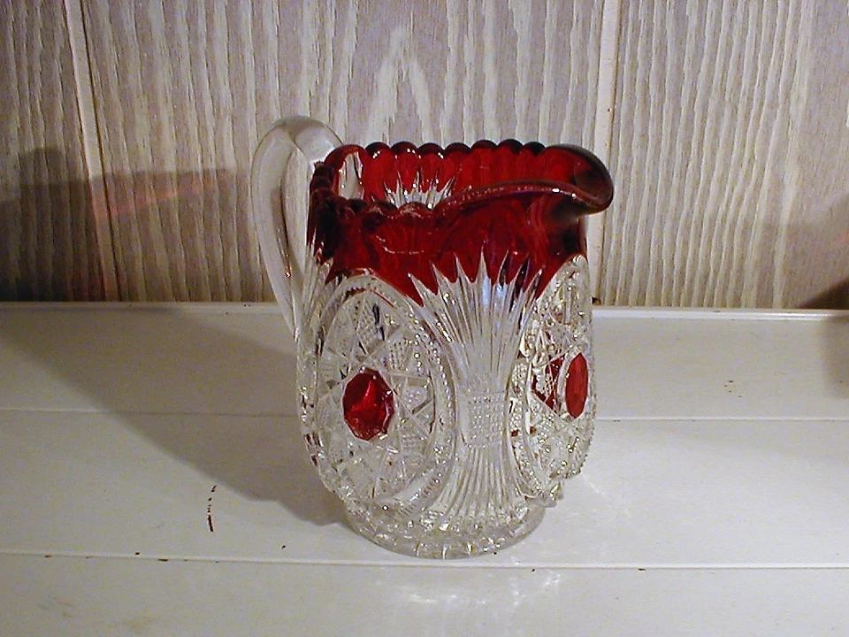  EAPG *** RUBY STAINED = STARRED LOOP = CREAMER - Image 4 of 4