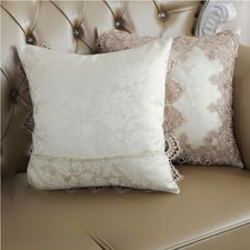 1pc Pillowcase Pillow Slip Lace Trim Embroidery Cushion Cover Bedding Sofa Decor