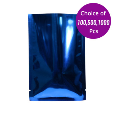 4x6in Wholesale Blue Open Top Pouch Bag with Heat Seal Machine D325