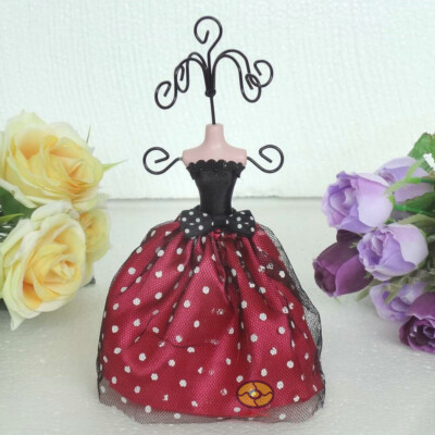 BURGUNDY Mannequin Dress Earring Necklace Ring Jewelry Holder Stand Display  | eBay