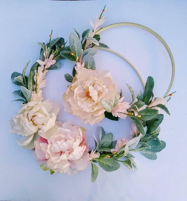 Download Set of 2 Floral Hoop Wreath-NurseryDecor-Romantic room ...