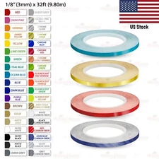 1/8" Vinyl Pinstriping Pin Stripe Car Body Styling Tuning Tape Decal Sticker 3mm