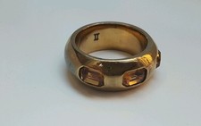 Jolie bague DYRBERG KERN métal doré et pierres. Taille 54. Réf A224.