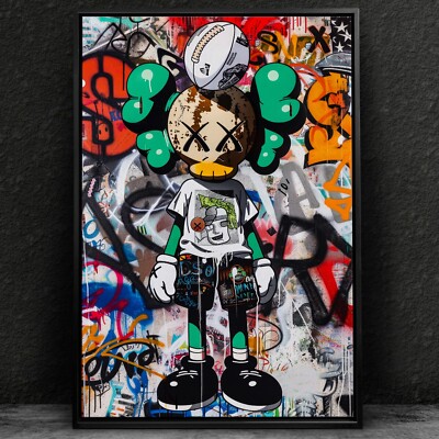  Wandbild, Kaws Abstrakte Pop Art, Street Art Kunst Acrylglas, Leinwand, Poster