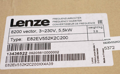 New LENZE E82EV552_2C200 inverter fast FedEx or E82EV552k2C200#