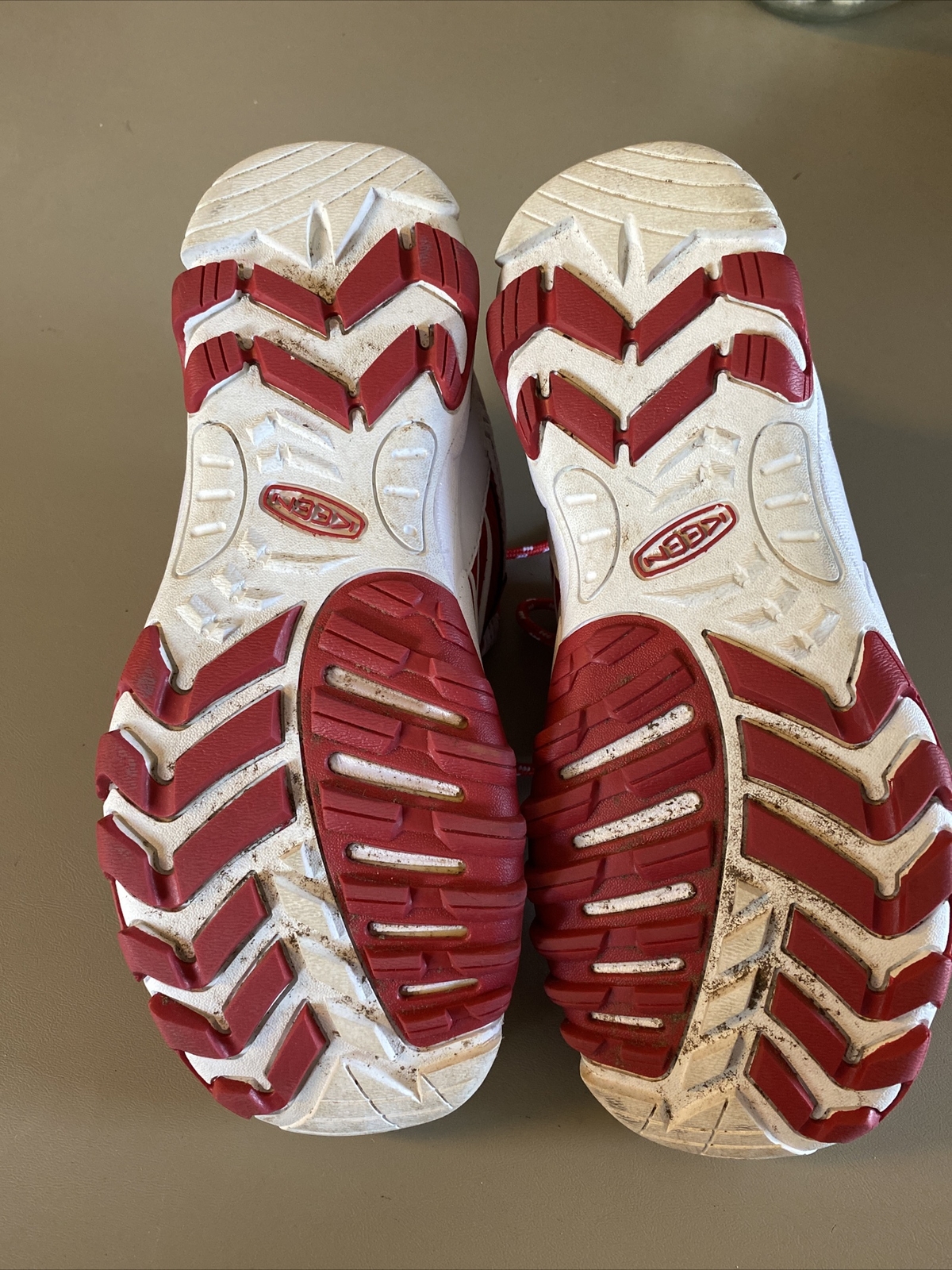 Used KEEN Womens US Size 8.5 KOZO Disc Golf Red/White Shoes Japan Open
