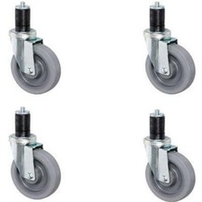 CasterHQ- 3 INCH Gray Caster Wheel Set for Commercial Kitchen PREP Tables, Plain