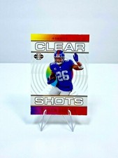 SAQUON BARKLEY 2021 PANINI ILLUSIONS CLEAR SHOTS NY GIANTS #CS-7 WHITE
