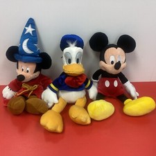 Mickey Mouse Sorcerer's Apprentice Donald Duck Plush Fantasia Disney Store Lot