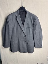 Jos A Bank Tailored Fit Traveler's 52R Brown Check 100 Wool 2B Sport Coat