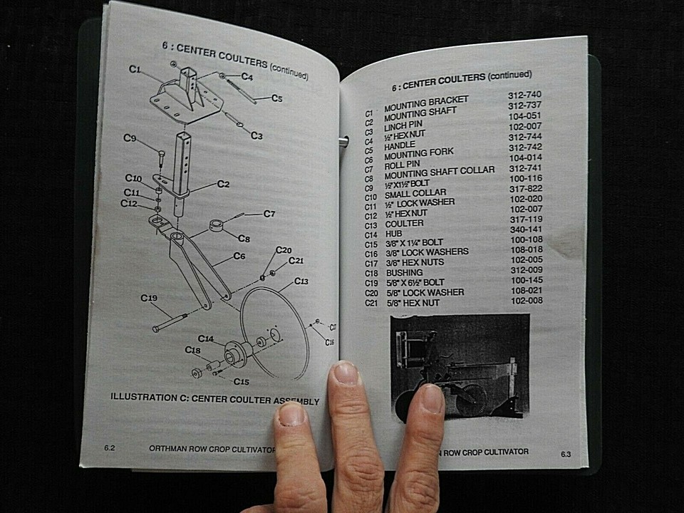 GENUINE ORTHMAN ROW CROP CULTIVATORS OPERATORS MANUAL VERY NICE SHAPE  OM01/85/07 | eBay