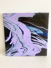 "Milky Way" Acrylic Pour Painting - Original by Artist 12x12 Inches