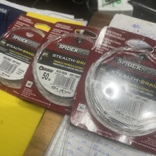 3 Packs Of Spider wire Braid 50lb Test
