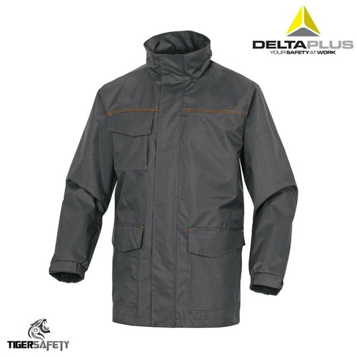 Delta Plus Sligo Mens Gris Parka Chaqueta Con Capucha a Prueba de Agua  Ligera Capa De Lluvia | eBay