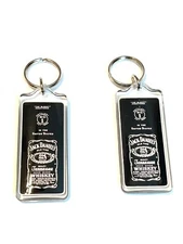 Collectible Acrylic Whisky Keychains set of 2 Perfect Double-Sided Design Black