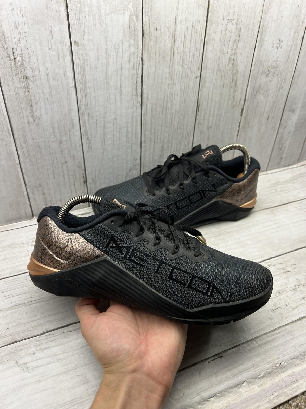 Size 9 - Nike Metcon 5 Black Rose Gold 