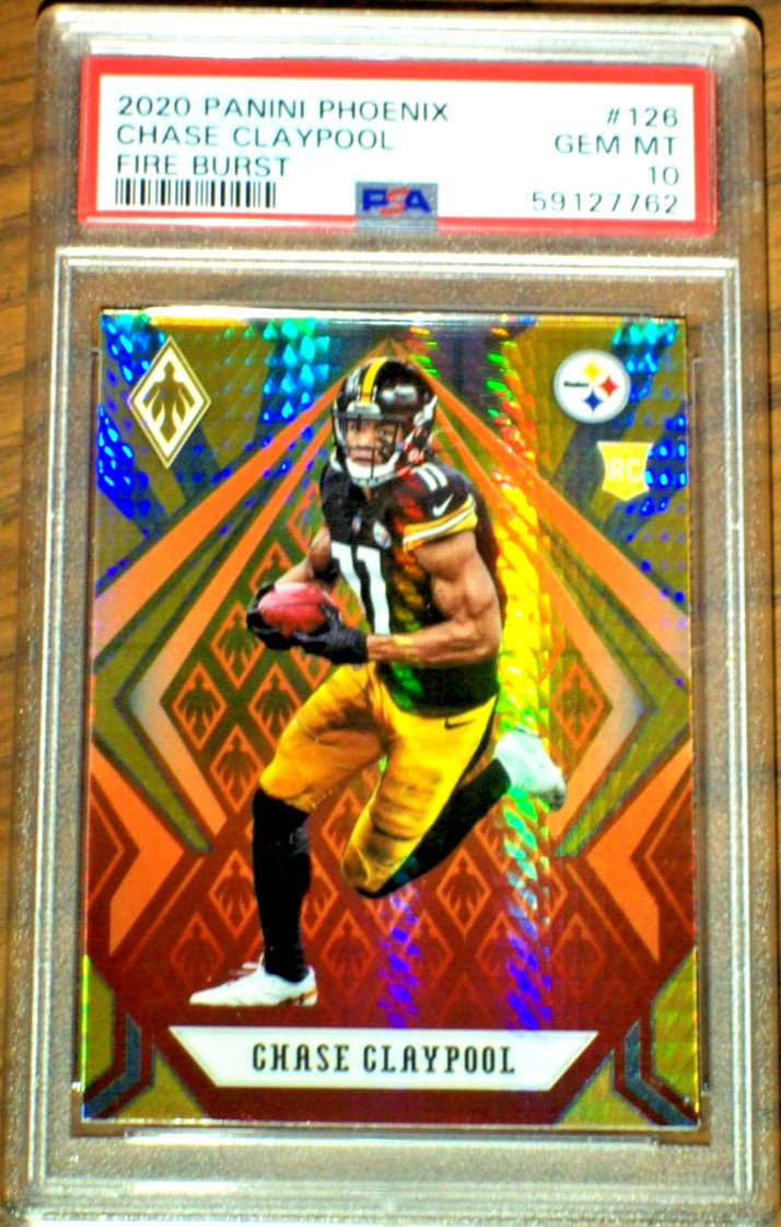 2020 Chase Claypool rookie #126 Pan Phoenix Fire Burst PSA 10 Pittsburgh Steeler