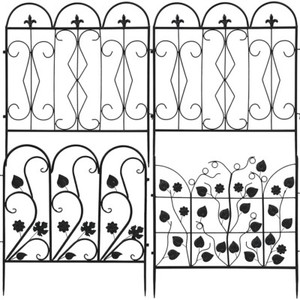 5 X Decorative Metal Garden Fence Panels Border Edging Flower Bed Animal Barrier Ebay