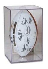 1 NEW FULL SIZE FOOTBALL CLEAR ACRYLIC DISPLAY CASE CUBE HOLDER
