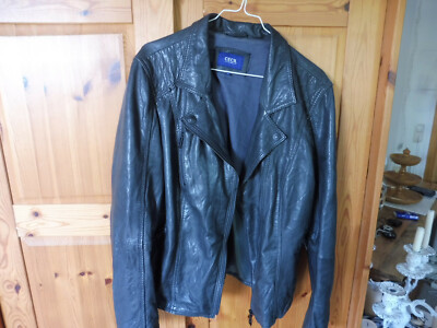 Cecil Lederjacke dunkelgrau anthrazit dunkeltaupe 44 Damen