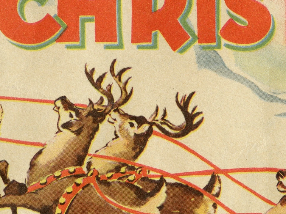 1941 Night Before Christmas Book POSTER! (up to 24" x 36") - Santa - Reindeer - Image 3 of 4