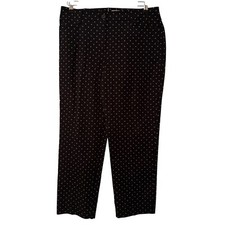 Talbots Signature Black  White Polka Dot Ankle Pants Size 8 women pants. NWT