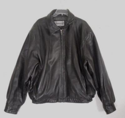 Wilsons Leather Pelle Studio Men's Black Vitg Jacket XL Quilted