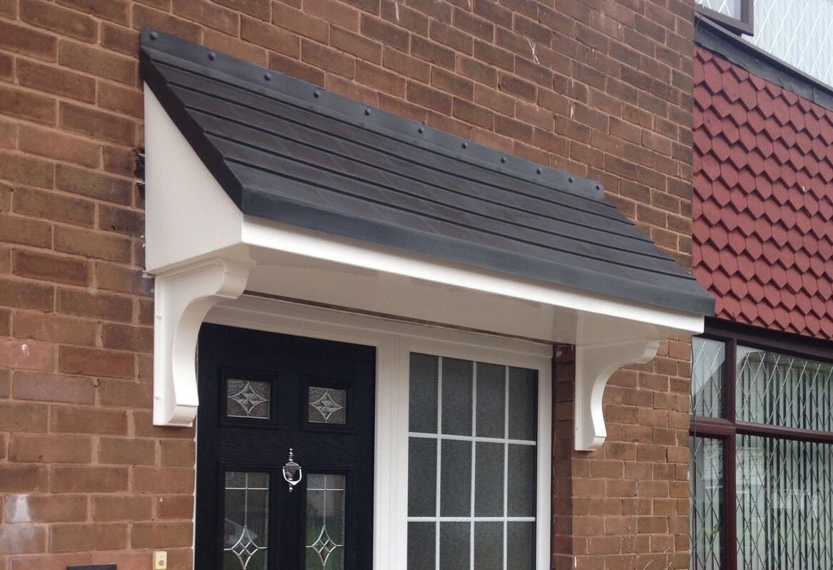 Palermo GRP Fibreglass Overdoor Front Door Porch Canopy Anthracite Made
