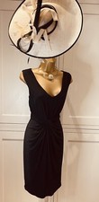 Jasper Contan UK 10 Black Stretchy Jersey Fitted Sleeveless Dress
