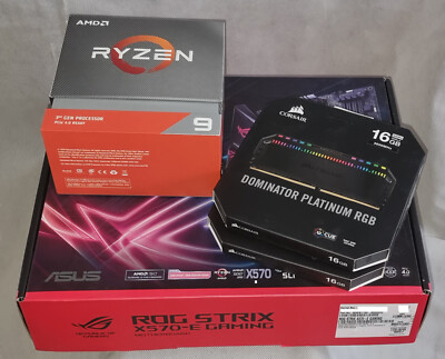 ASUS ROG Strix X570-E, AMD 3950X 16 Core, 32GB Corsair RGB