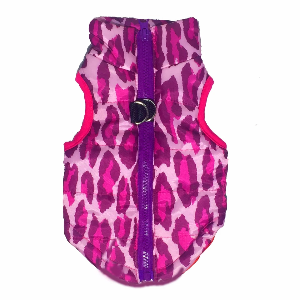 Cute Puppy Pet Small Dog Cat Winter Warm Coat Padded Vest Jacket Sizes S M L - Image 4 of 4