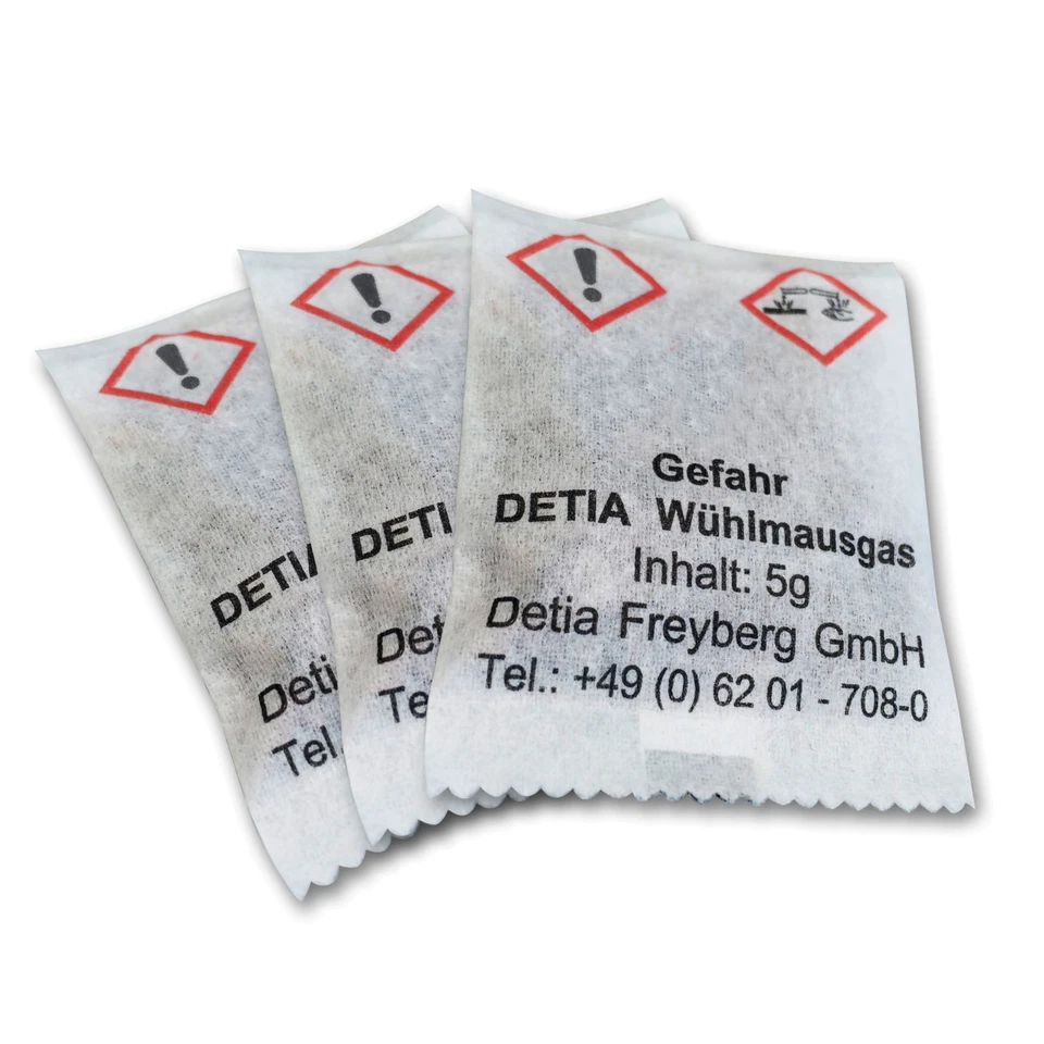 Detia Wühlmausgas 250 g Vergrämung Vetreibung Wühlmaus Maulwurf Calciumcarbid - Bild 3 von 3