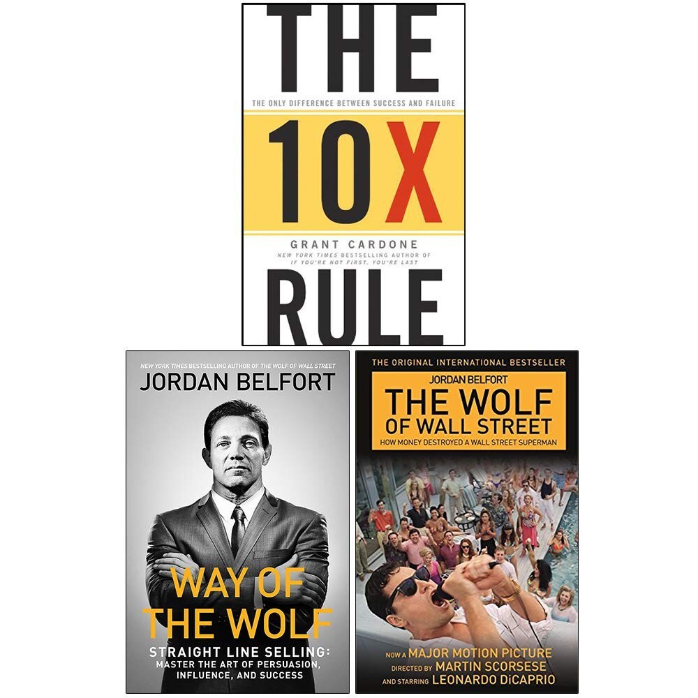 Way of the Wolf, Wolf of Wall Street, 10X Rule 3 Books Set