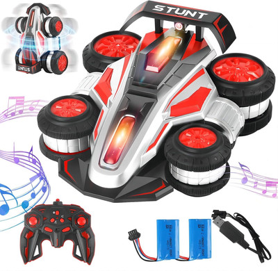 RC Cars, 2.4 Ghz Fast Stunt RC Car, 4WD 360° Rotating RC Trucks with Lights and 