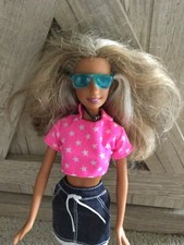 Barbie Doll Sunglasses Transculent Turquoise Blue Color Oversized Plastic