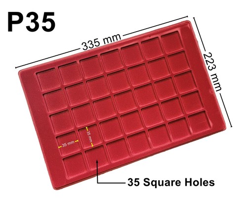 Red Tray Protection Display Coin Coins Medals Medal Transparent Cover Many Types - Picture 20 of 50