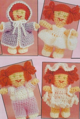 LITTLE RED DOLL WITH 5 OUTFITS TOY DIGEST SIZE CROCHET PATTERN