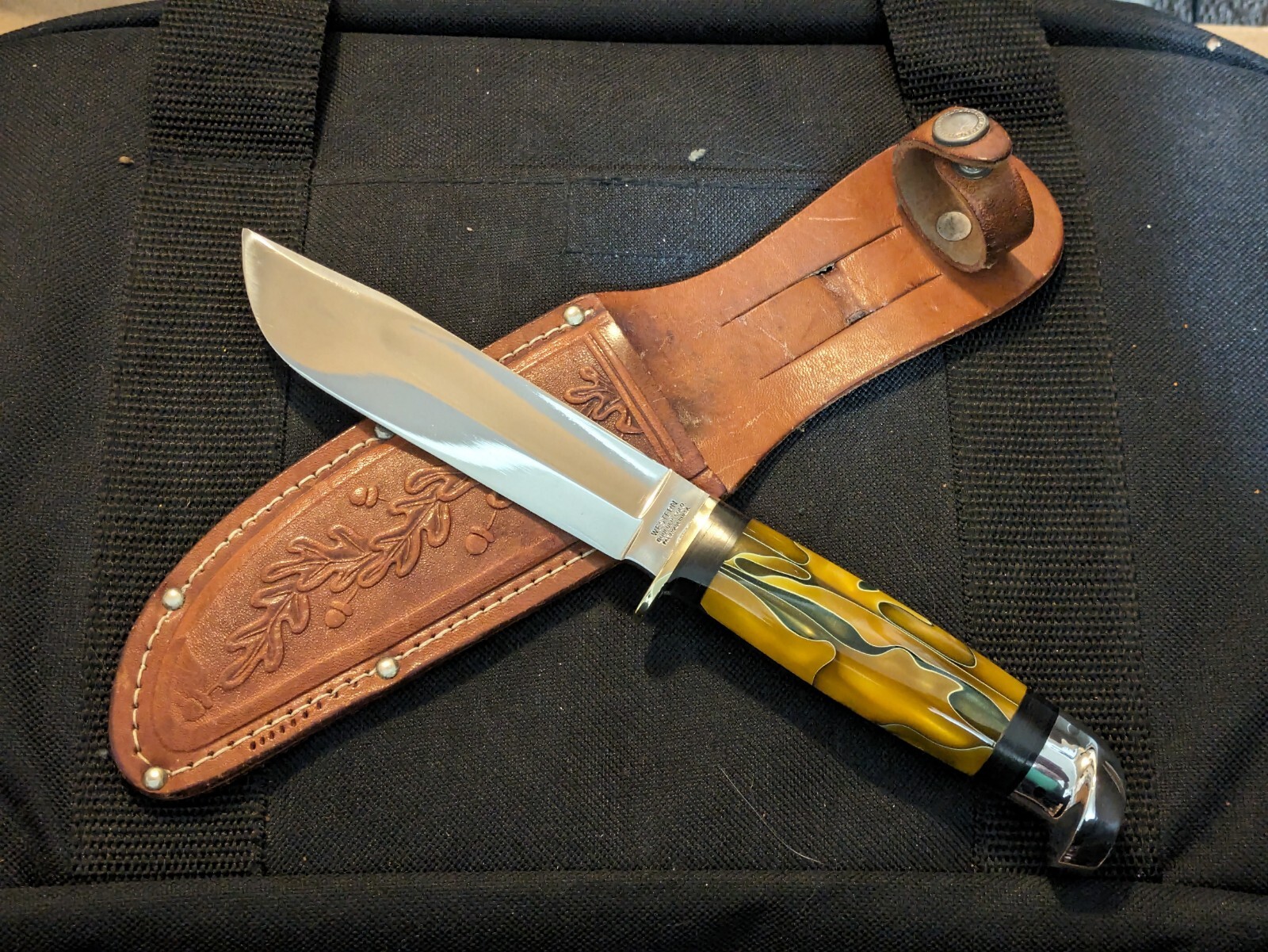 Vintage Knife Western Boulder Colo. L465 Hunter Skinner Custom Mint