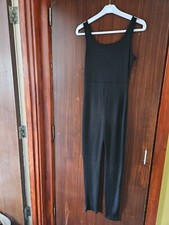 Ladies Black Sleeveless Jumpsuit Playsuit size s