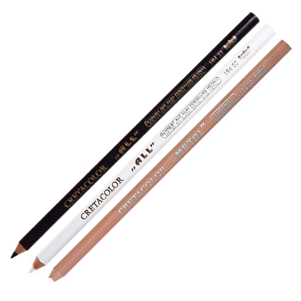 CRETACOLOR Stift Griffel Signierstift für glatte Oberflächen wie Metall Glas Kunststoff