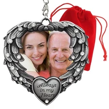 In Memory Photo Ornament - Always in My Heart Christmas Ornament - #2843