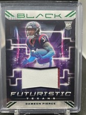 2022 PANINI BLACK DAMEON PIERCE JERSEY PATCH RC #18/25 FUTURISTIC EMERALD CHIEFS