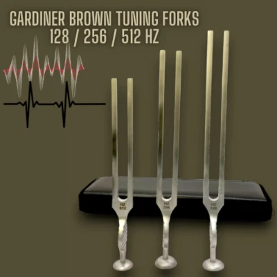 NS CRAFTS London Down Bros Medical Tuning Fork Set 128Hz, 256Hz,512Hz Gardiner Brown Steel